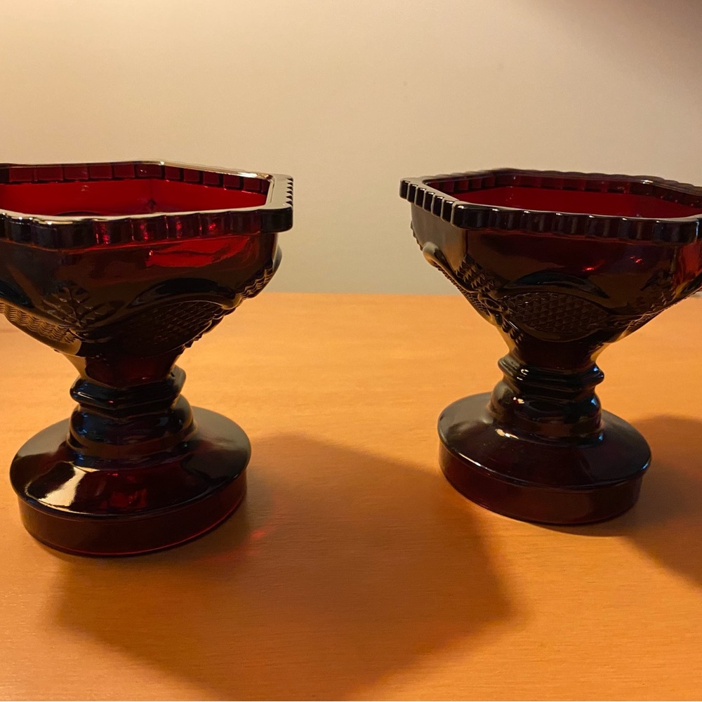 Vintage Avon Cape Cod Compote Bowls/candy Dish - set of 2